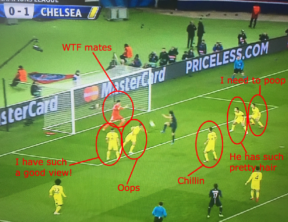 Chelsea Defending Cavani