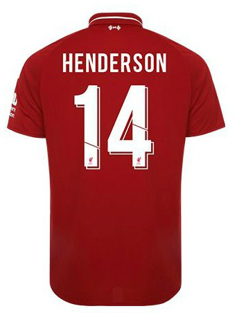 Back of New Liverpool Kit 18 19 Numbers