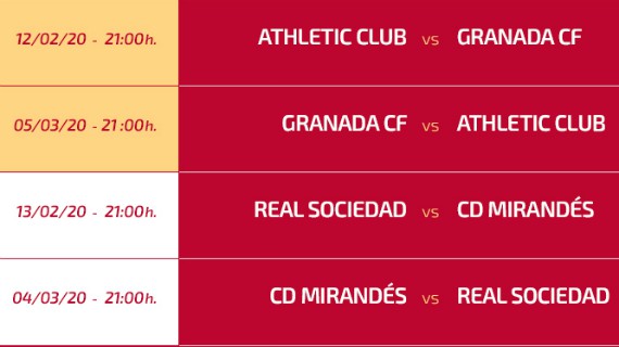 Copa del Rey semi final draw 2020