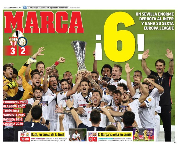 Marca headline Sevilla Inter EL 2020