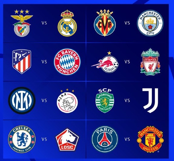 Champions League Round of 16 Draw Result 2022