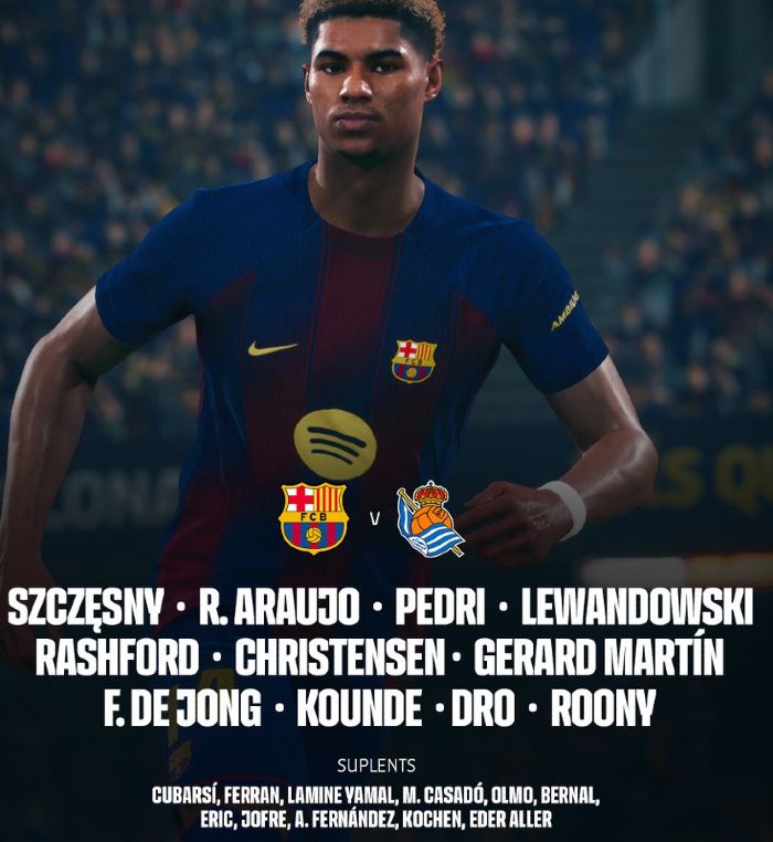 FC Barcelona vs Real Sociedad Lineups September 2025