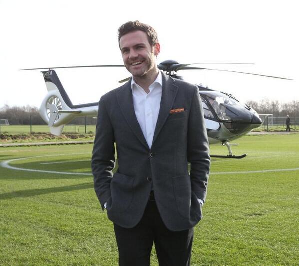 Mata Man Utd Helicopter