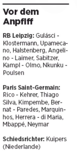 Leipzig Paris SG Predicted Lineups Leipziger Volkszeitung