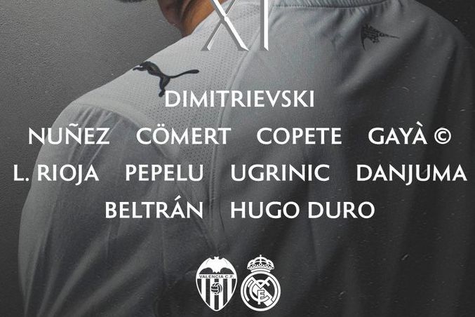 Valencia CF vs Real Madrid 2026 Lineups